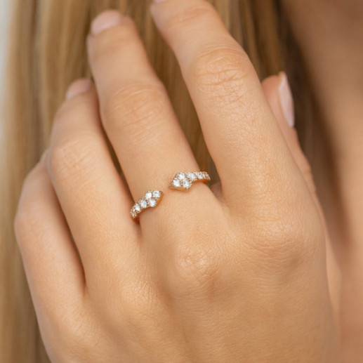 Anillo  Oro Rosa con Diamantes Aura - Brilhante 2