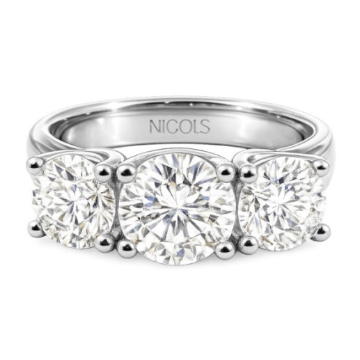 Anillo Diamantes Trilogy Megan Oro Blanco - Diamond Tresks
