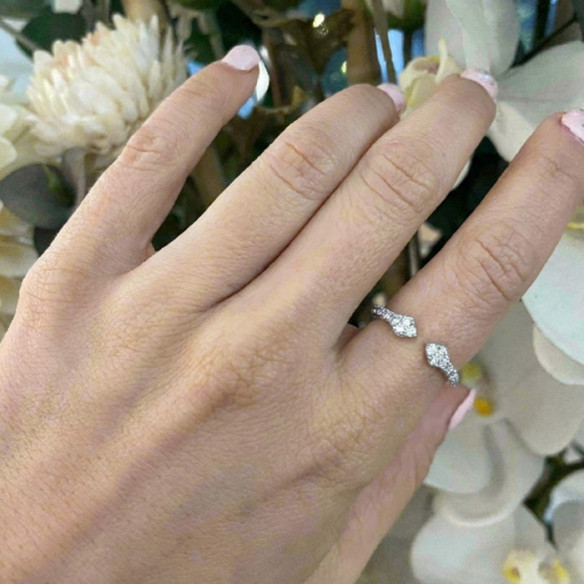 Anillo Diamantes Oro blanco Aura - Talla Brillante