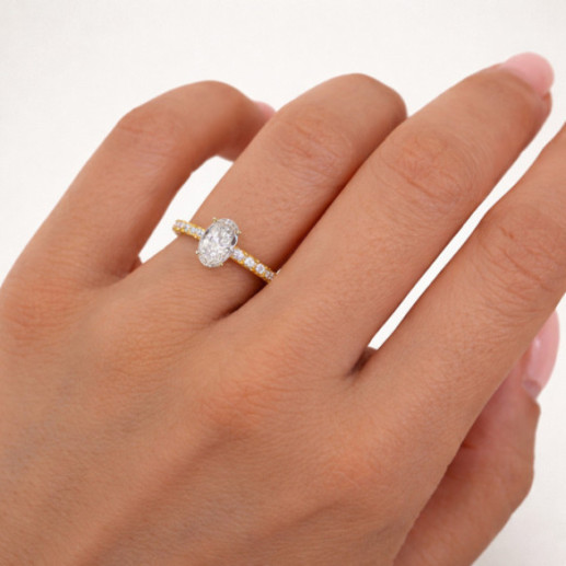 Anillo Compromiso Diamante Oval 0.70 Oro Amarillo Dafne Petit - Solitarios de Oro Amarillo 2