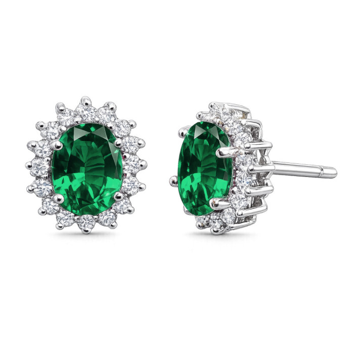 Pendientes Esmeralda Orla Dalia 1.90 - Boucles d'oreilles émeraude