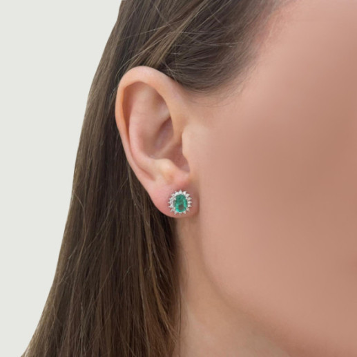 Pendientes Esmeralda Orla Dalia 1.90 - Pendientes de Esmeraldas 2