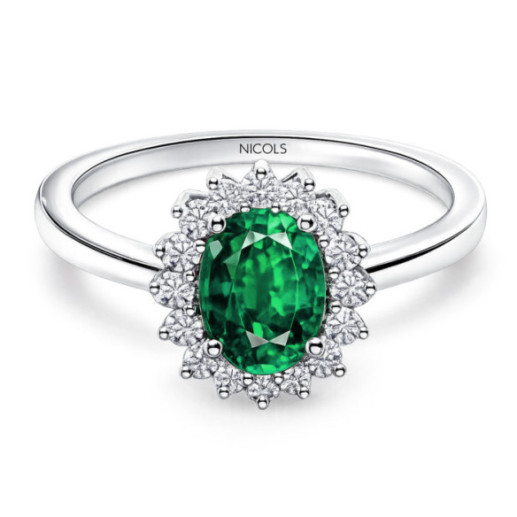 Emerald Engagement Ring 0.95 DALIA - Emerald rings