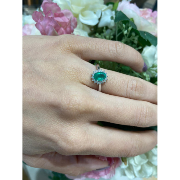 Ring Emerald Commiting Dalia 0.95 - Smaragdringe