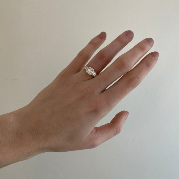 Diamond Ring 0.90 Minerva Rose Gold - Carving baguette