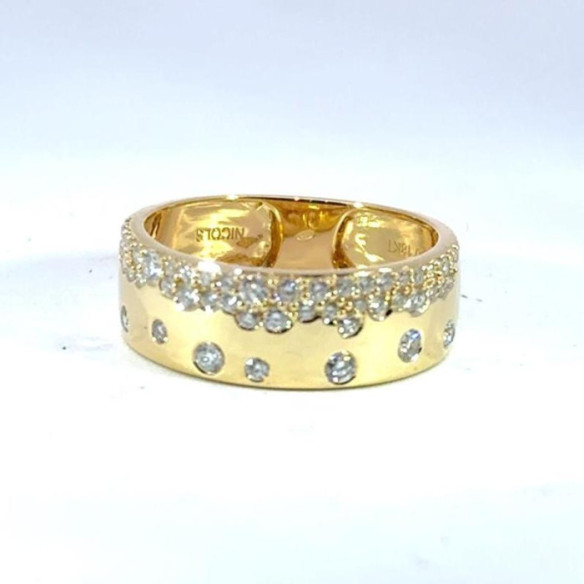 Anillo Diamantes Oro Amarillo Matte Firmamento Pastilla Square - projetos de corrente