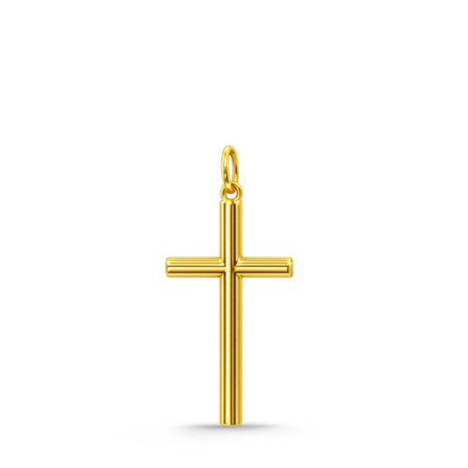 Cruz Oro Lisa Maciza Tubo M - Cruces