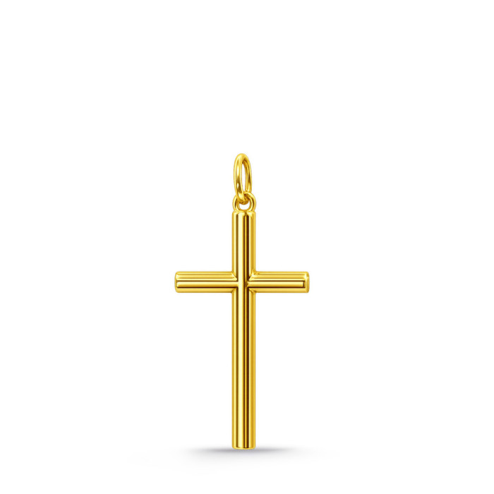 Cruz Oro Lisa Maciza Tubo M - Cruces