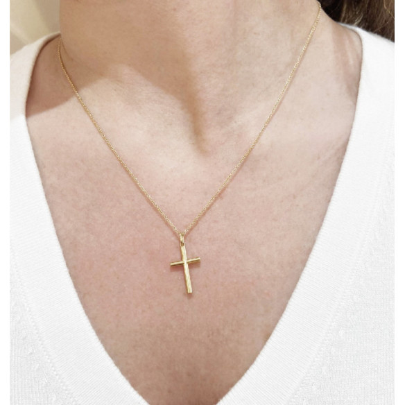 Cruz Oro Lisa Maciza Tubo M - Cruces