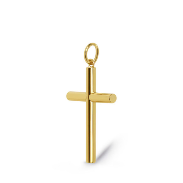 Solid Gold Cross TUBE Lisa L - Crosses