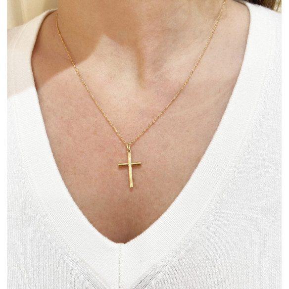 Solid Gold Cross TUBE Lisa L - Crosses