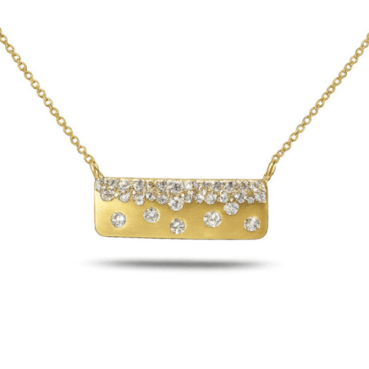 Collar Diamantes Oro Amarillo Mate Firmamento Pastilla Square - O que há de novo
