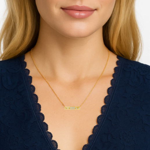 Collar Diamantes Oro Amarillo Firmamento Pastilla Square - Diamant Halsketten 2