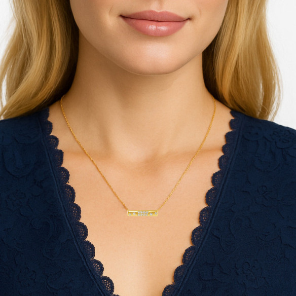 Collar Diamantes Oro Amarillo Firmamento Pastilla Square - Collares de Diamantes
