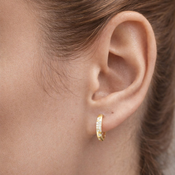 Pendientes Oro Amarillo Mate Firmamento Pastilla Square - shorts