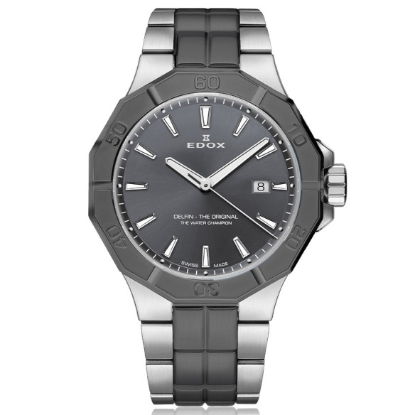 ساعة Edox Delfin The Original Date 43مم 53021-3GM-GIN