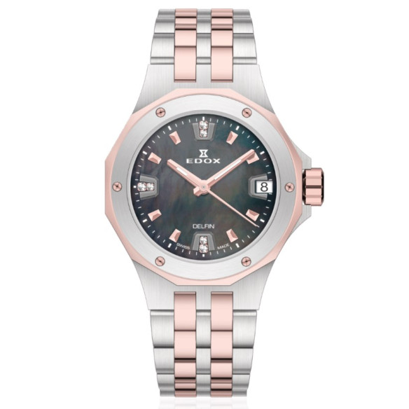 Edox Delfin The Original Date Lady 33mm 53100-357RM-NANRND