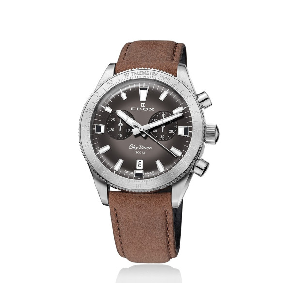 Edox Skydiver Chronograph 40mm 10116-3-GRIDN