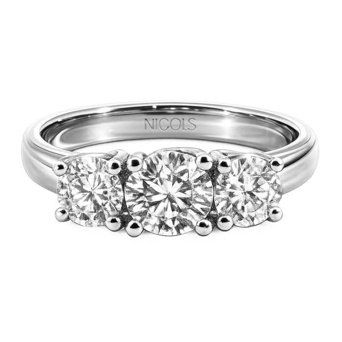 Megan Trilogy Ring 1.00 Diamond White Gold 99929254011
