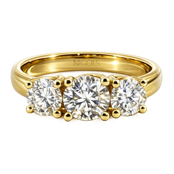 Megan Trilogy Ring 1.50 Diamond Yellow Gold 99929255015