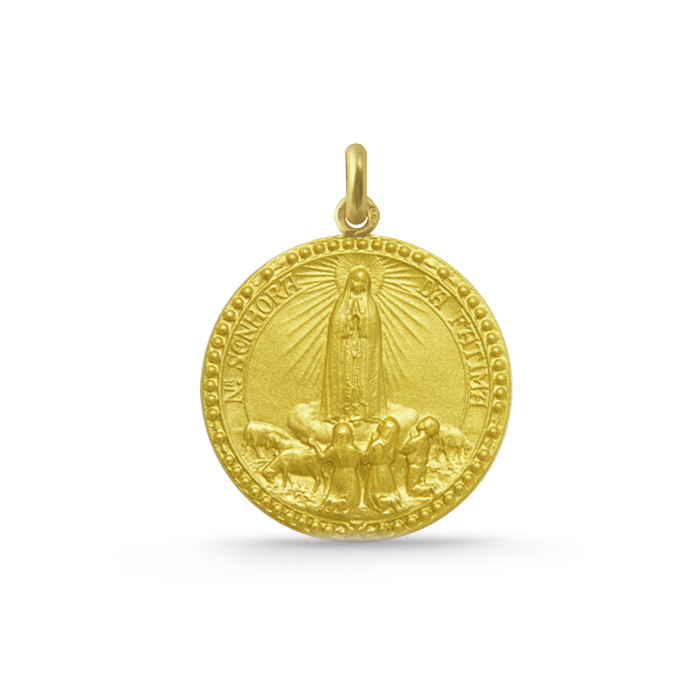 Medaljong Jomfru Fatima Gull 18K