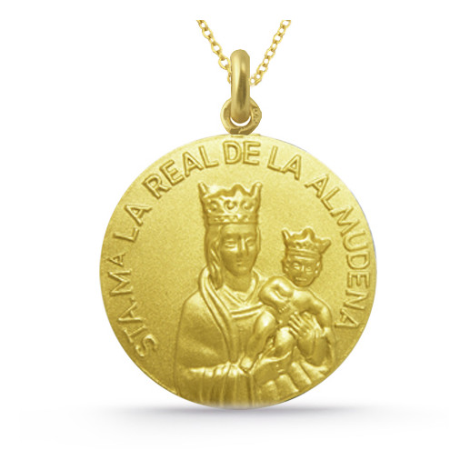 Medalla Virgen de la Almudena 18K. 2