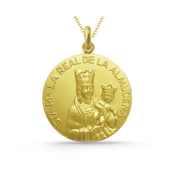 Medalla Virgen de la Almudena 18K.
