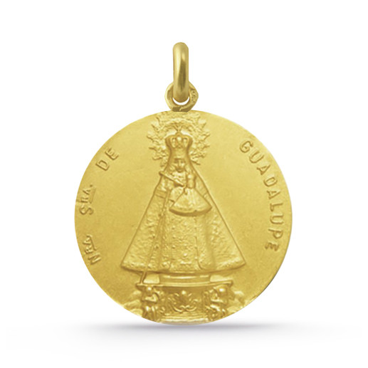 Medalla Virgen De Guadalupe Extremeña 18K.