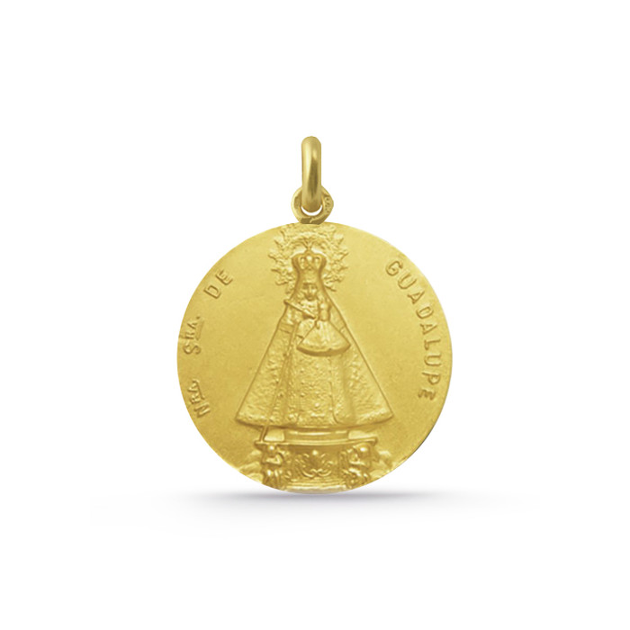 Medalla Virgen De Guadalupe Extremeña 18K.