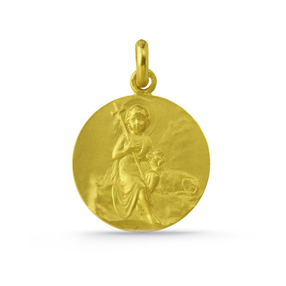 Medalla San Juan Bautista Oro 18K