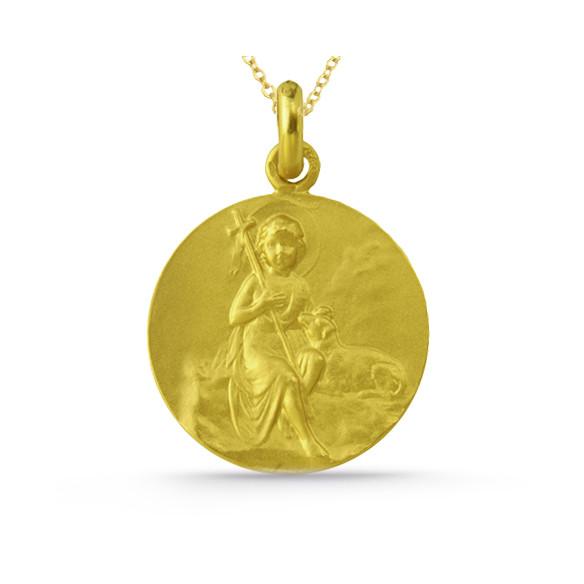 Medalla San Juan Bautista Gull 18K