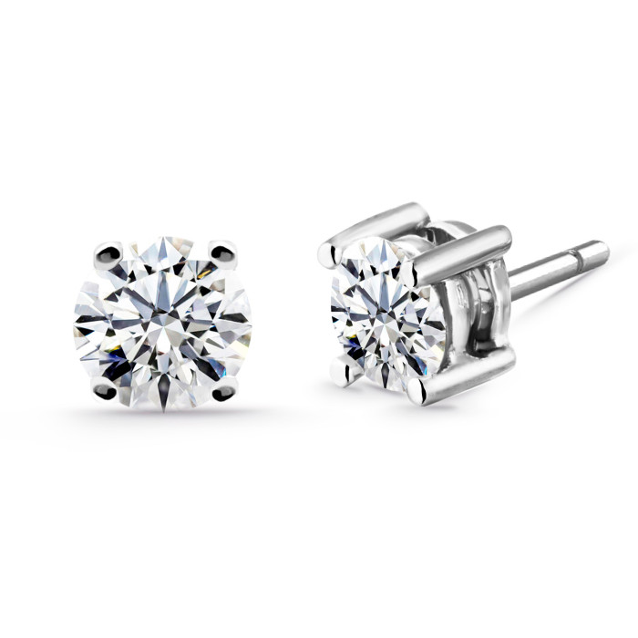 Brincos de diamante em ouro branco Jackie