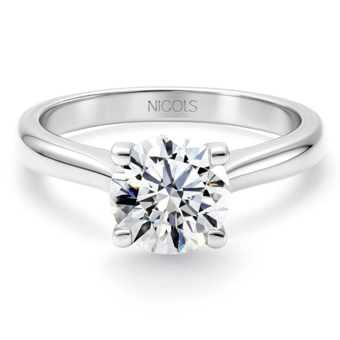 Anillo Compromiso Solitario Nancy 0,10 a 0,70 quilates oro blanco