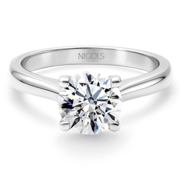 Anillo Compromiso Solitario Nancy 0,10 a 0,70 quilates oro blanco