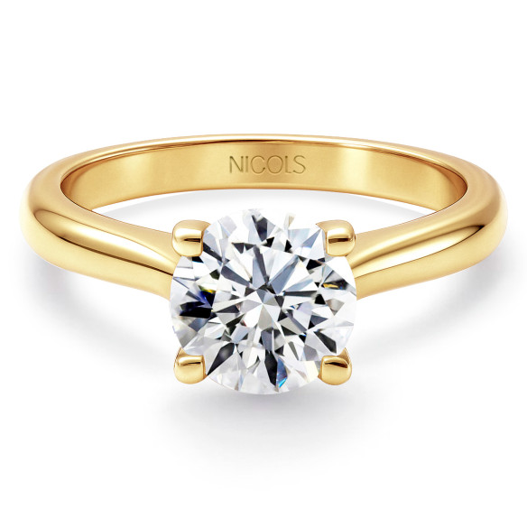 Anillo Solitario Nancy diamante 0,10 a 0,70 ct oro amarillo
