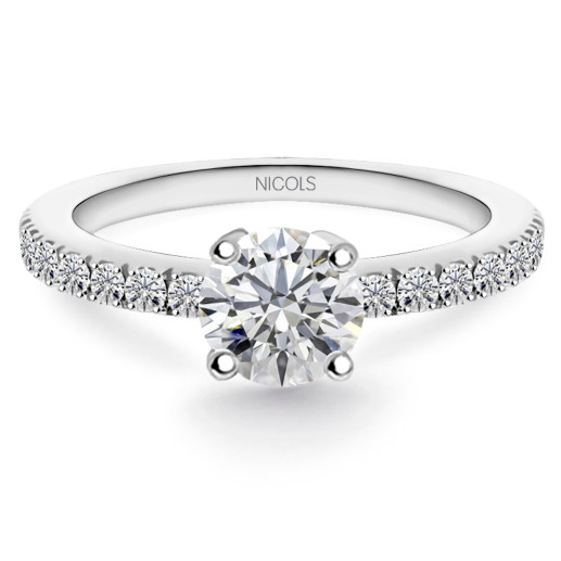 Ring Dafne Hvitt Gull med Diamanter 0,30 til 1,00 Ct
