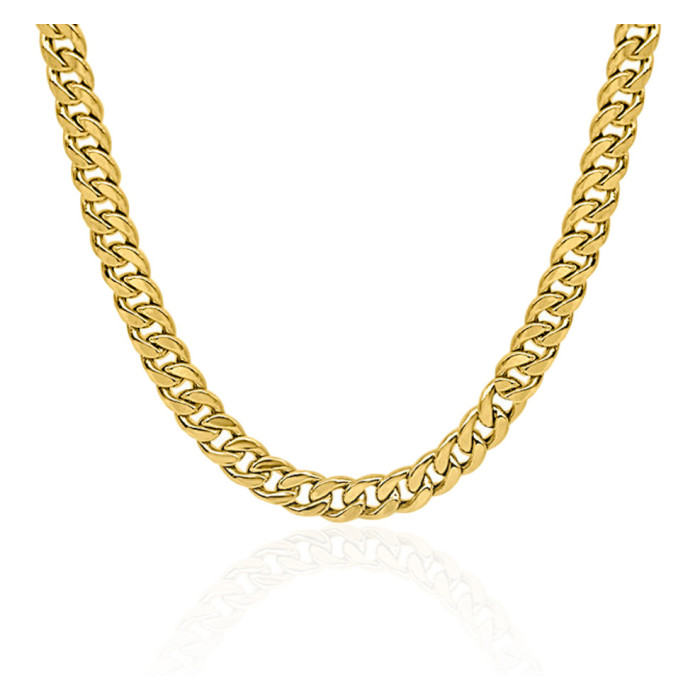 Cuban Chain 60cm Solid Yellow Gold 18kt 99933050045