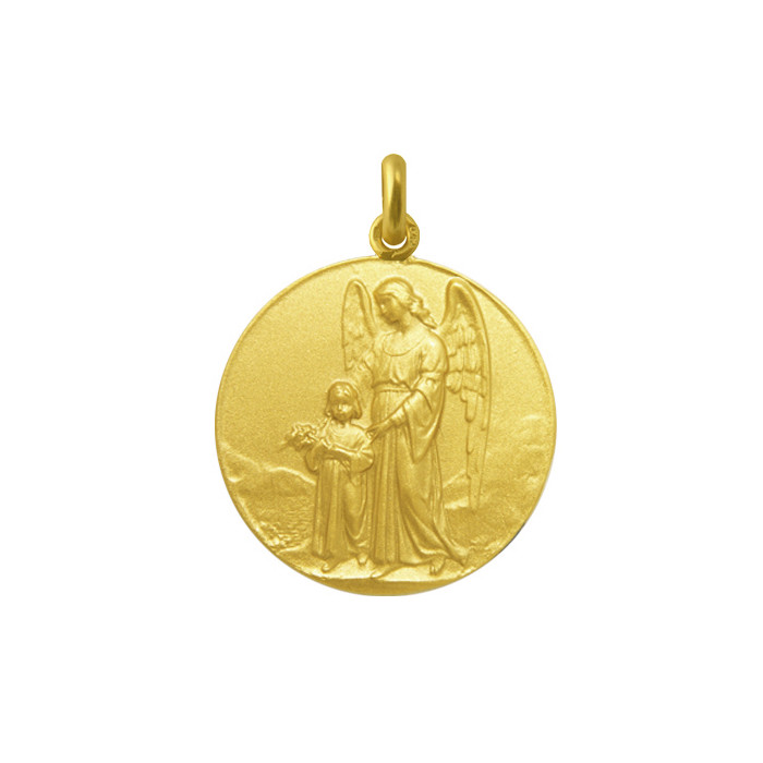 ميدالية ملاك الحارس من الذهب عيار 18 قيراط