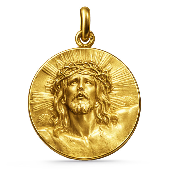 Medalla Cristo de Limpias Gull 18K