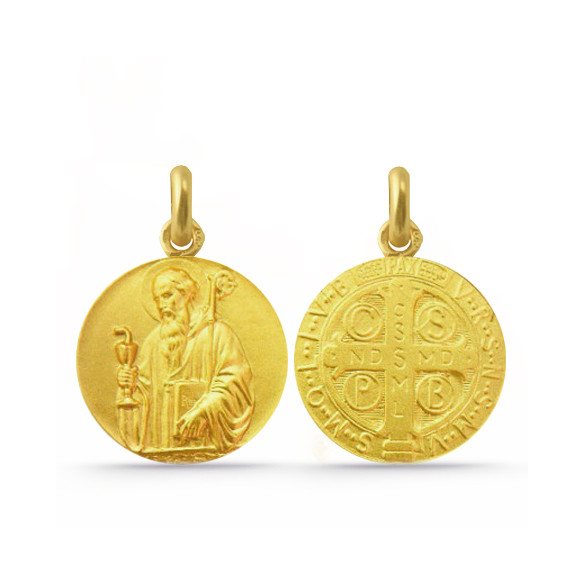 Medalla San Benito Viejo Oro 18K