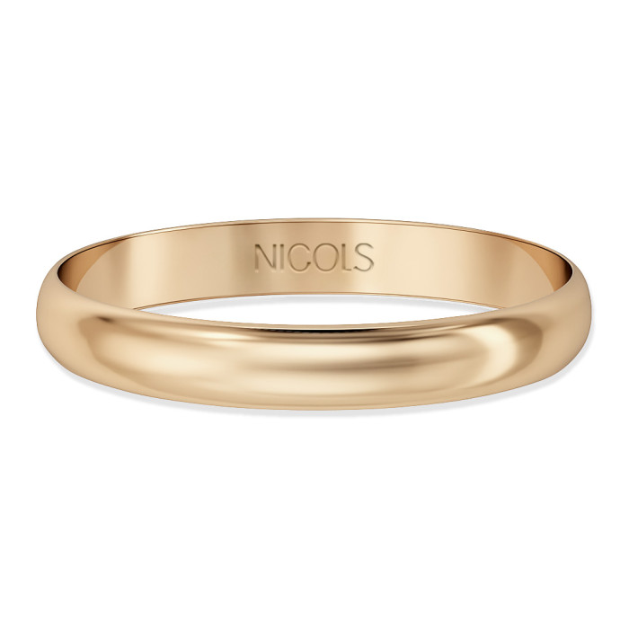 Halvrund Confort Forlovelsesring i Roségull