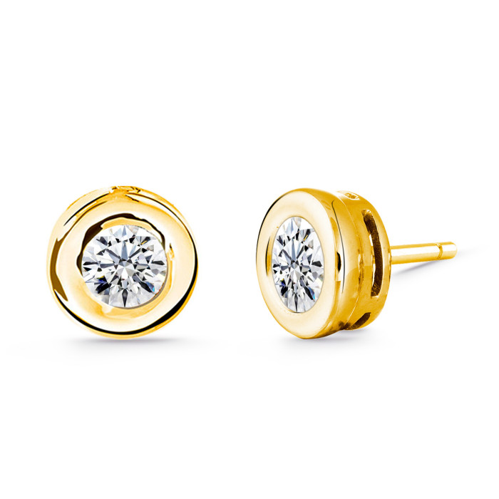 Diamantøreringe Linda Gult Guld