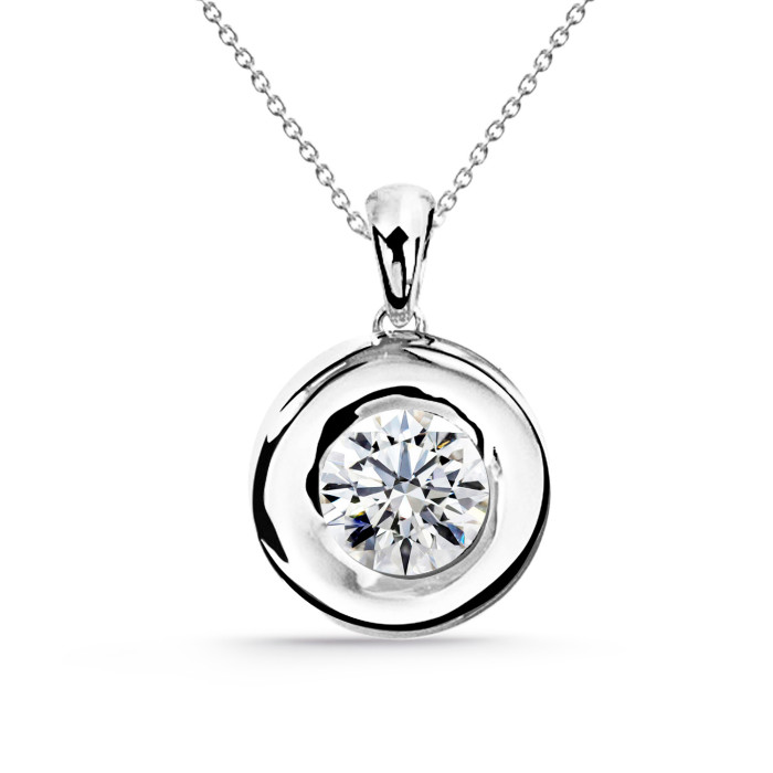 Náhrdelník Diamant Linda 0.10-0.50Ct Solitér Bílé Zlato