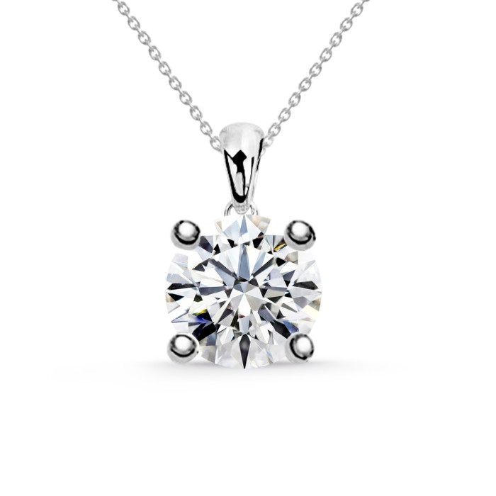 Naszyjnik z diamentem Jackie 0,55-1,00 ct soliter z białego złota