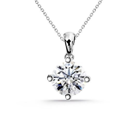 Halskæde Diamant Jackie Twisted 0.10-0.50Ct Solitær Hvidguld