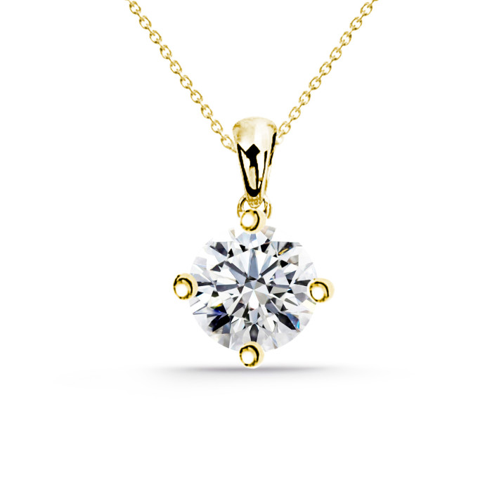 Naszyjnik z diamentem Jackie Twisted 0,10-0,50 ct soliter z żółtego złota