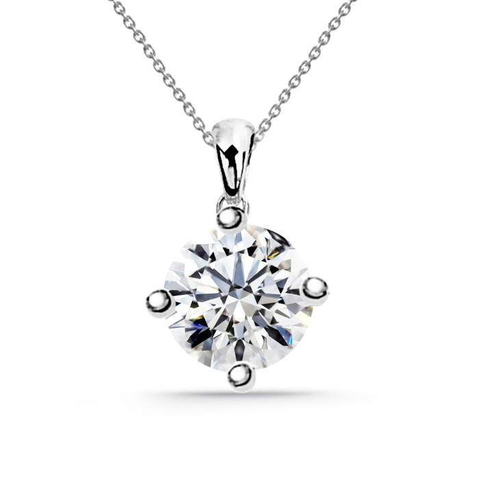 Naszyjnik z diamentem Jackie Twisted 0,55-1,00 ct soliter z białego złota