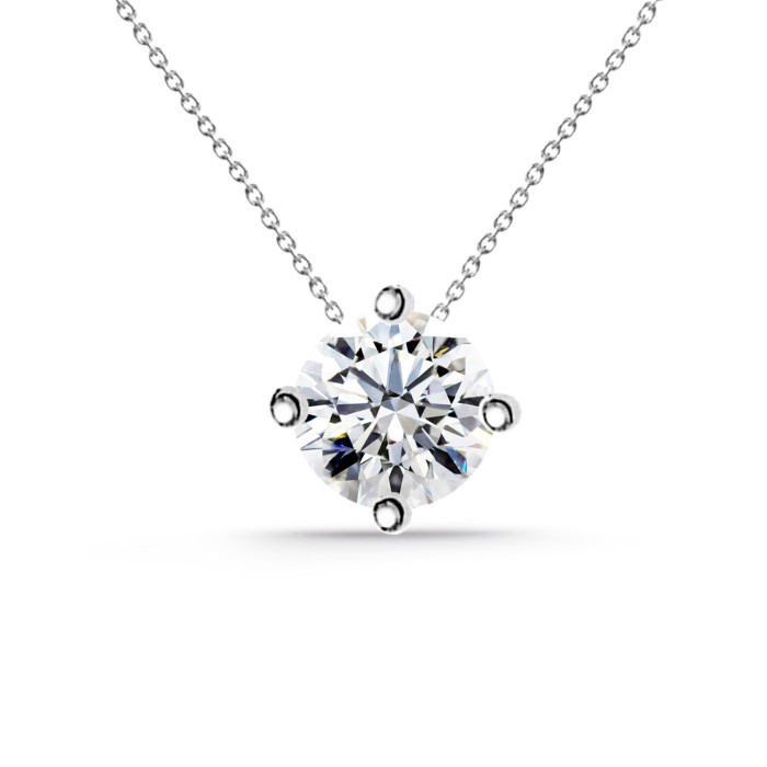 Naszyjnik z białego złota i diamentu GraceTwisted 0,10-0,50 Ct