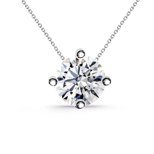 GraceTwisted 0.55-1.00 Ct White Gold and Diamond Necklace 99927422041