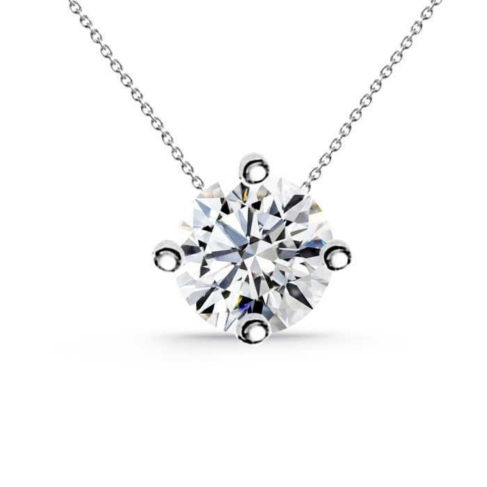 Collar oro blanco y diamante GraceTwisted 0.55-1.00 Ct 99927422041